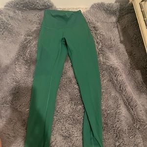 Lululemon Emerald Green Leggings worn once new size 0